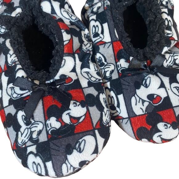 Disney Mickey Mouse Slip On Warm Slippers Women SZ 5/6 - Picture 2 of 9